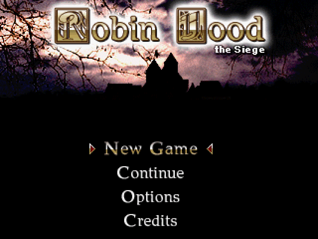 Robin Hood The Siege title screen for Playstation